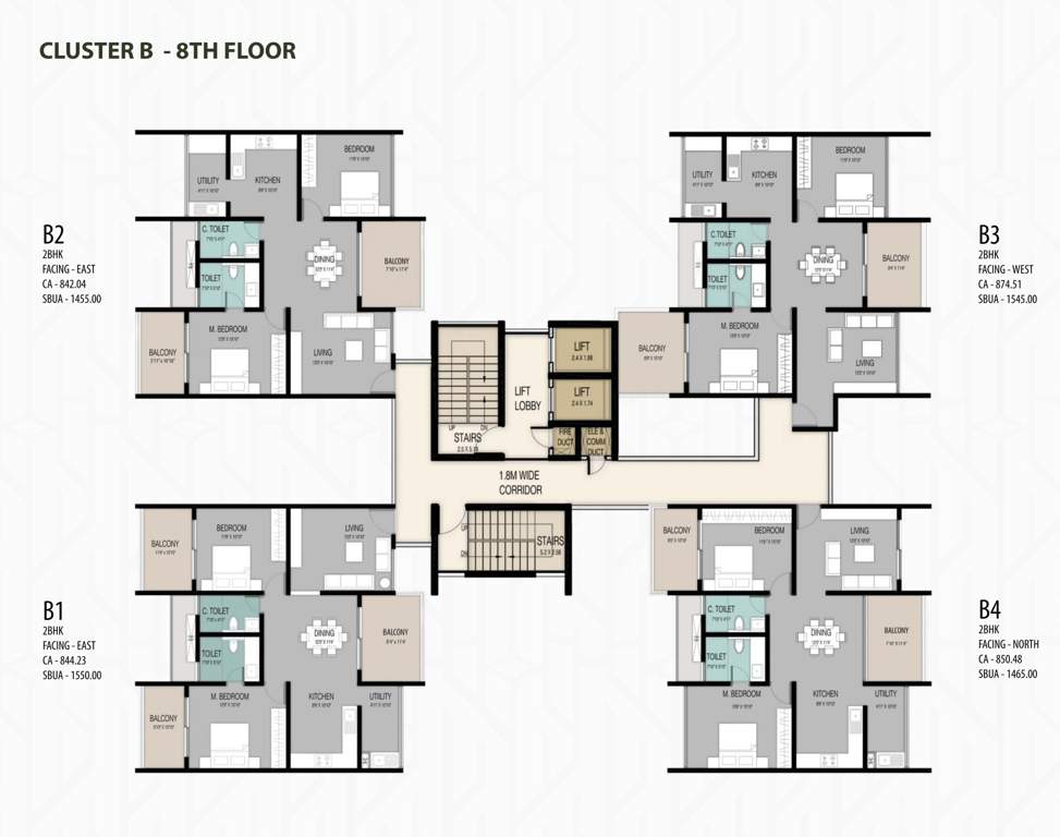  high garden ELV High Garden Cluster Plan For B 8th Floor