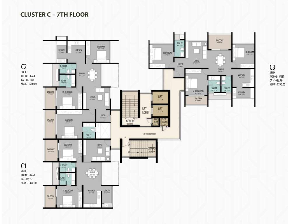 high garden ELV High Garden Cluster Plan For C 7th Floor