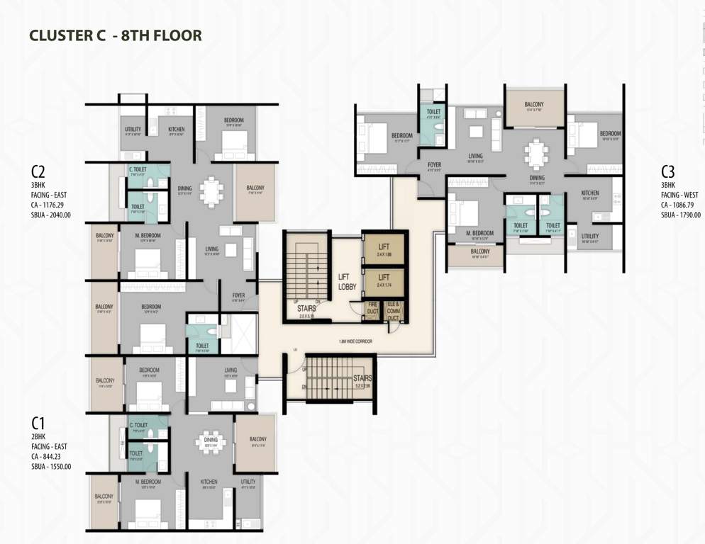  high garden ELV High Garden Cluster Plan For C 8th Floor