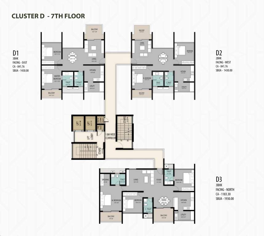  high garden ELV High Garden Cluster Plan For D 7th Floor