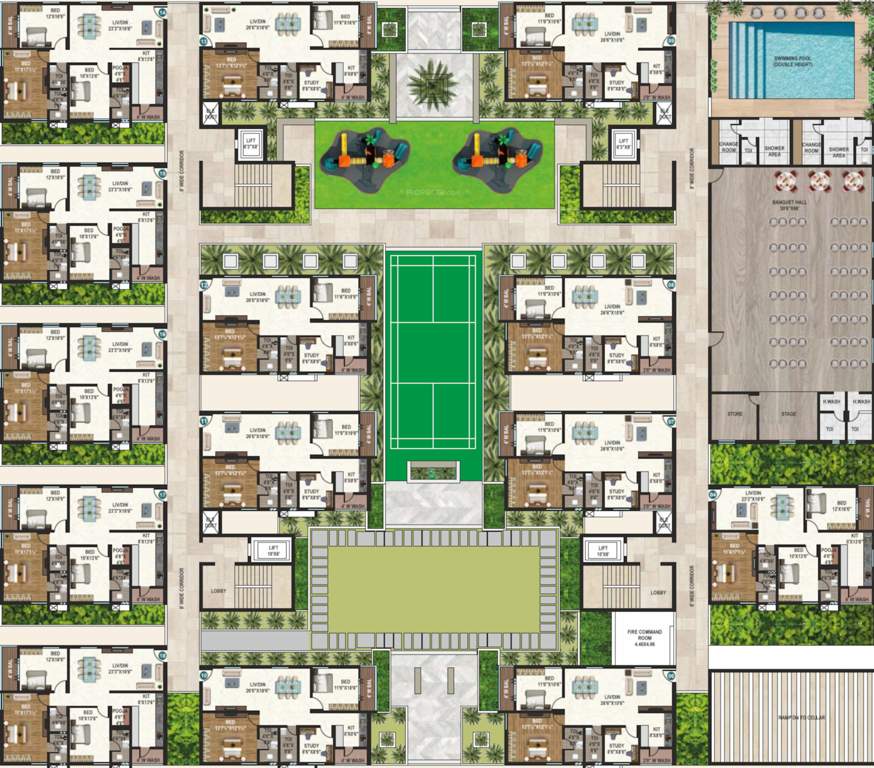  sumedha Sumedha Cluster Plan For Ground Floor