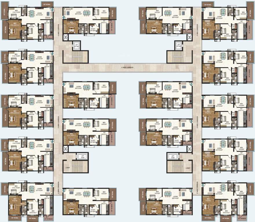  sumedha Sumedha Cluster Plan For Typical Floor Plan