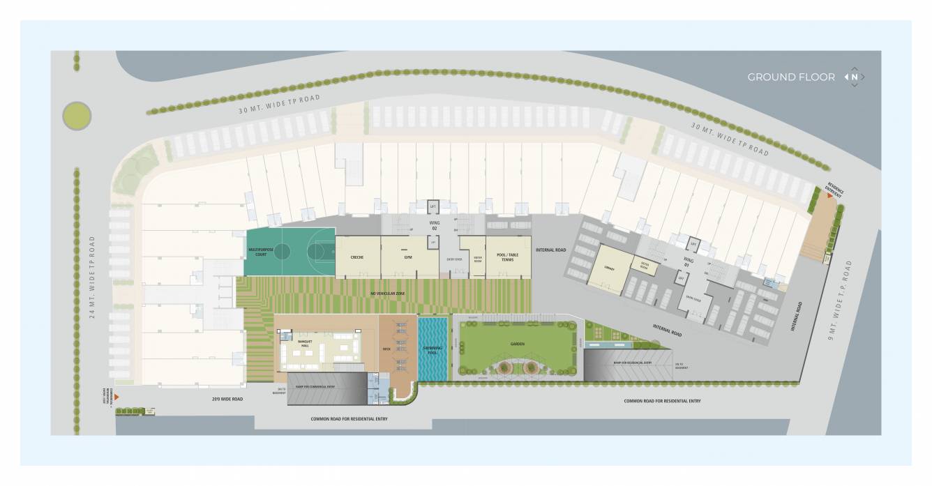  central business district Wing 1 Cluster Plan