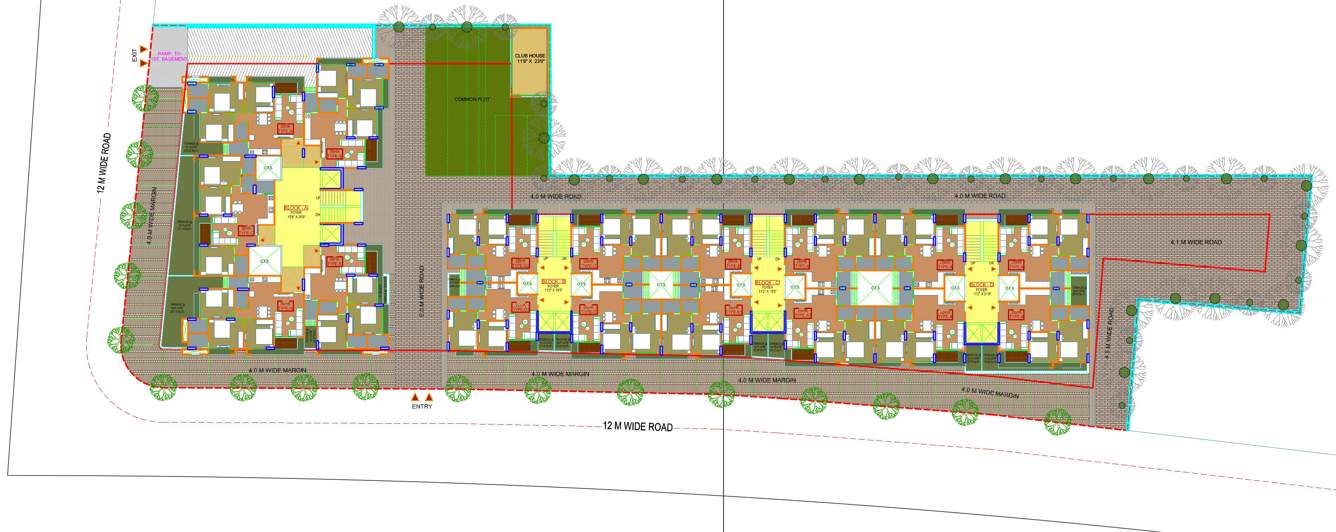  orchid A, B, C, D First Floor Cluster Plan