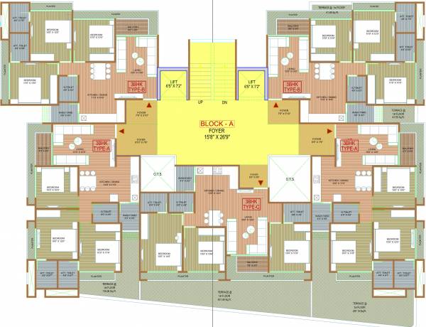  orchid Block A Typical Cluster Plan
