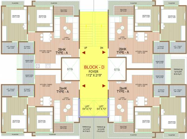  orchid Block D Typical Cluster Plan