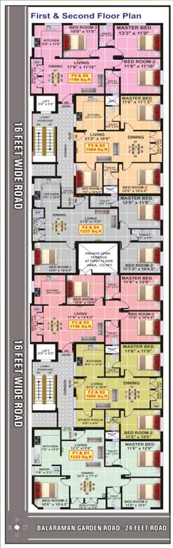  paripoorna Eeshanis Paripoorna Cluster Plan from 1st to 2nd Floor