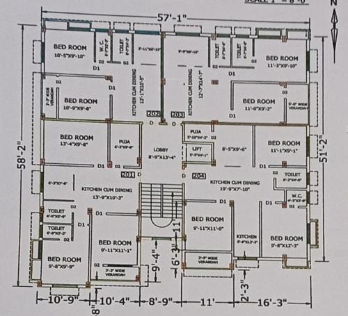  sekhar-kunj Sekhar Kunj Cluster Plan from 1st to 4th Floor