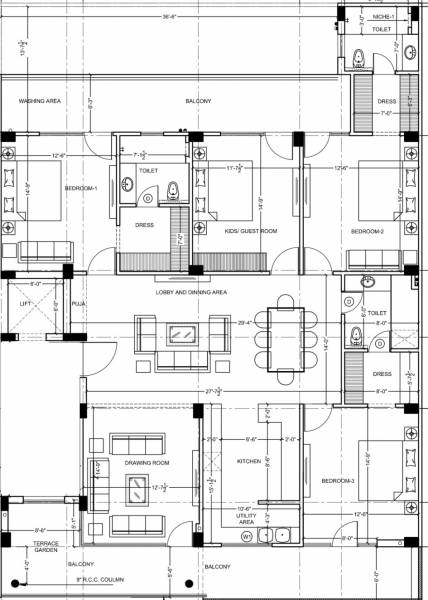 Floor Cluster Plan For Typical Floor Plan floor Floor Cluster Plan For Typical Floor Plan