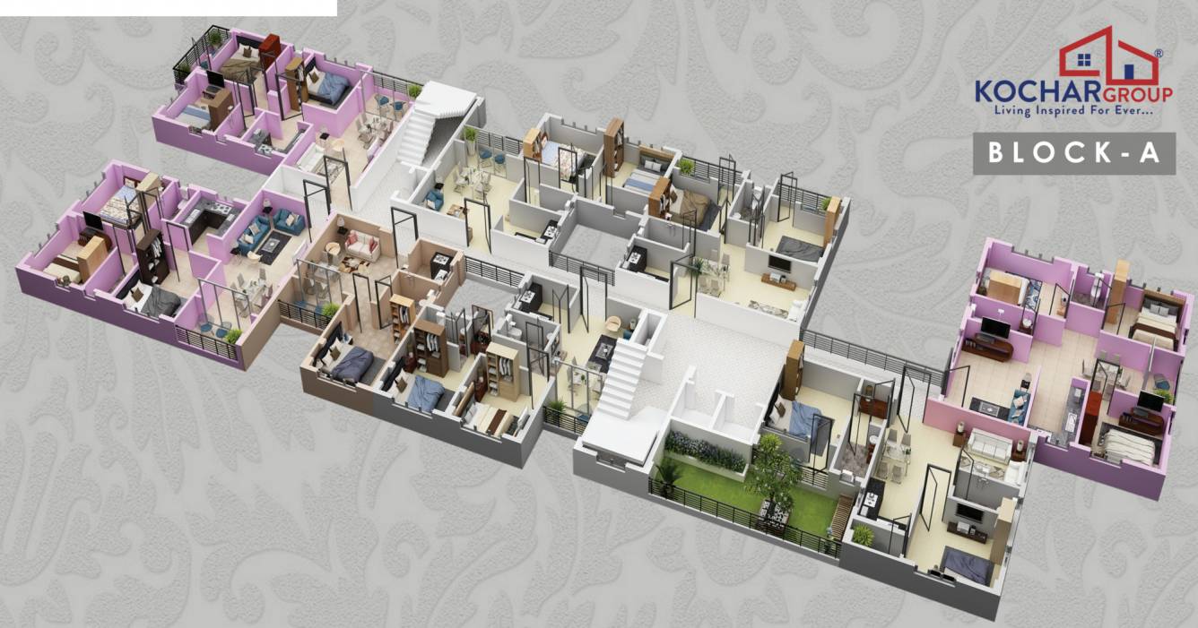  platinum Block A 3D Cluster Plan