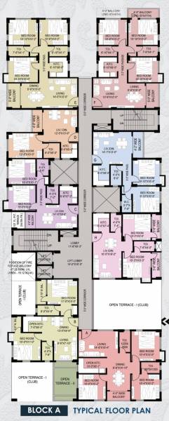  platinum Block A Cluster Plan from 2nd to 6th Floor