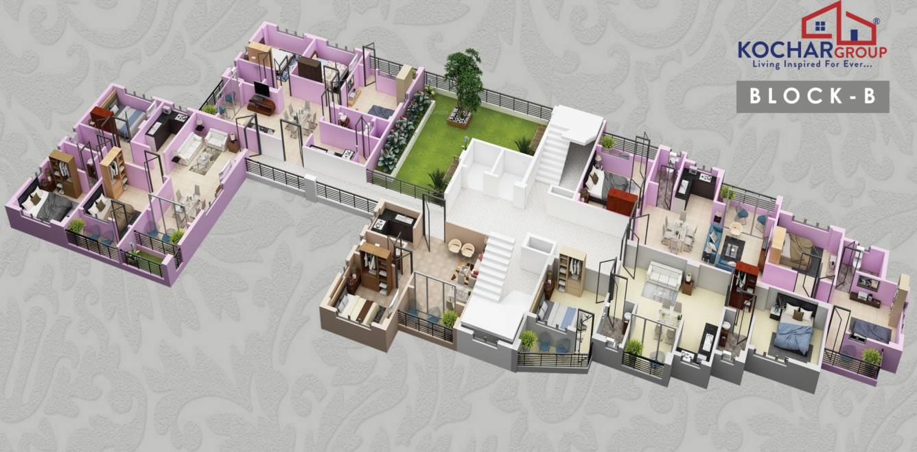  platinum Block B 3D Cluster Plan
