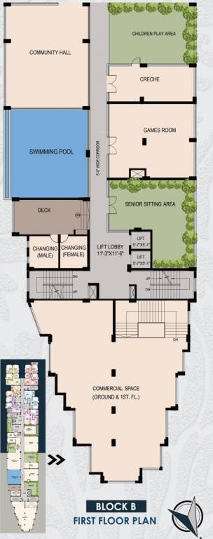  platinum Block B Cluster Plan from ground to 1st Floor