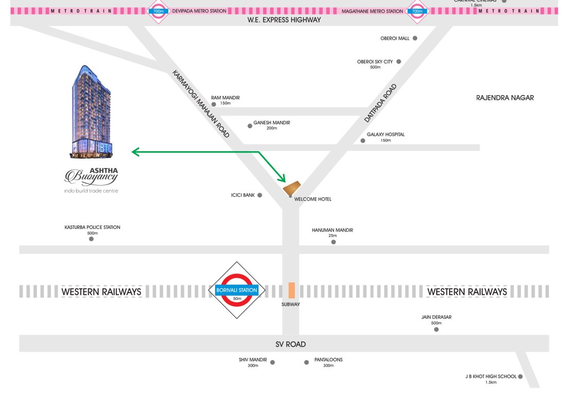  ashtha buoyancy ibtc borivali east Location Plan