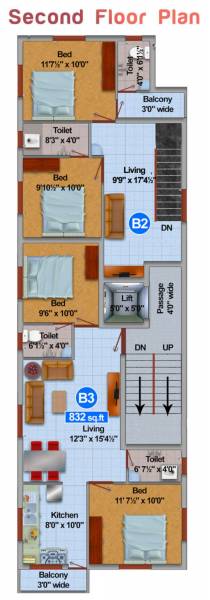  sai-resedency Sai Resedency Cluster Plan for 2nd Floor