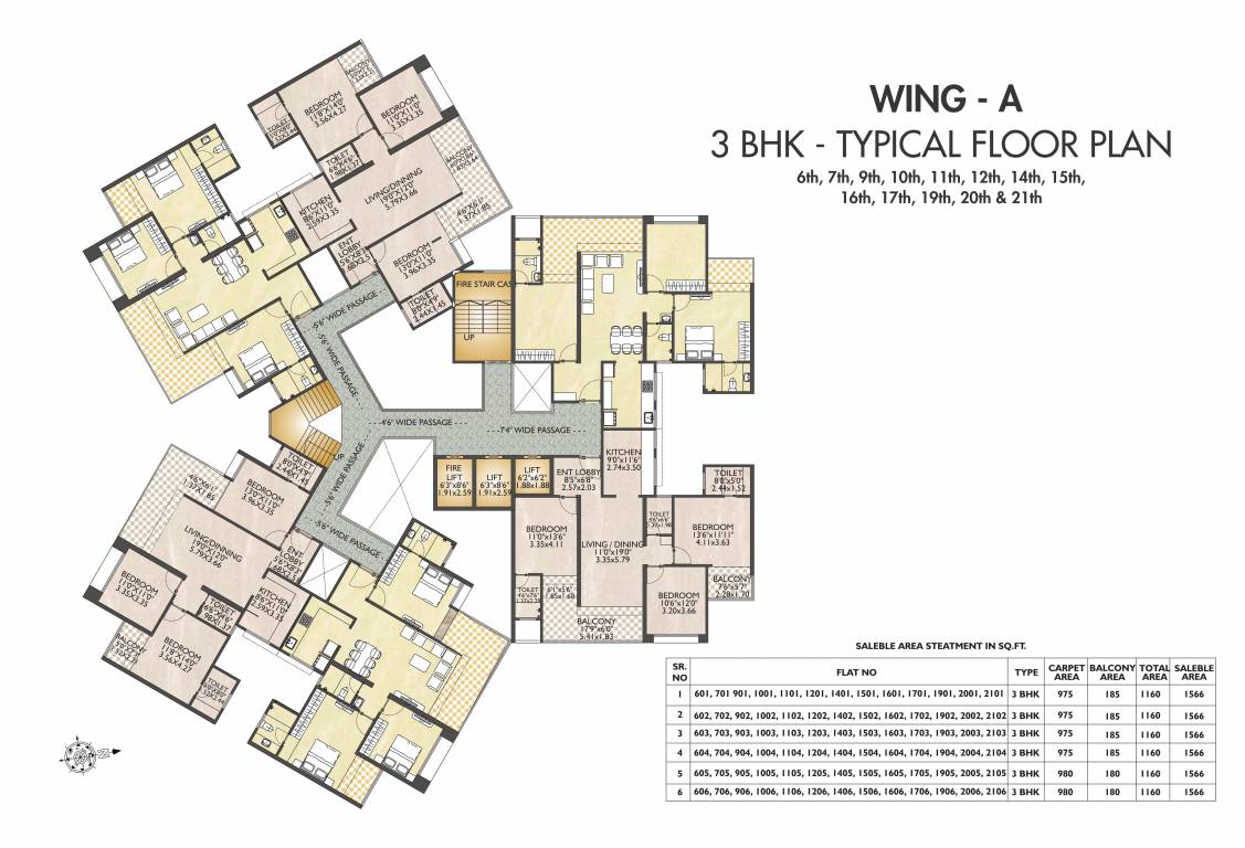  hillcrest Hillcrest Wing A Typical Cluster Plan
