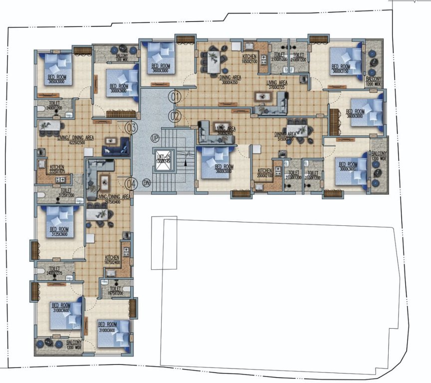  plaza 4 Cozy Plaza 4 Cluster Plan For Typical Floor