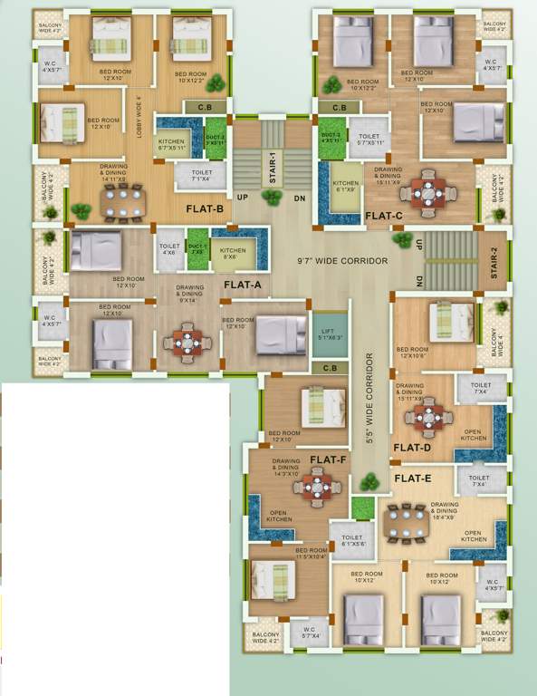 gopinath apartment Gopinath Apartment Cluster Plan