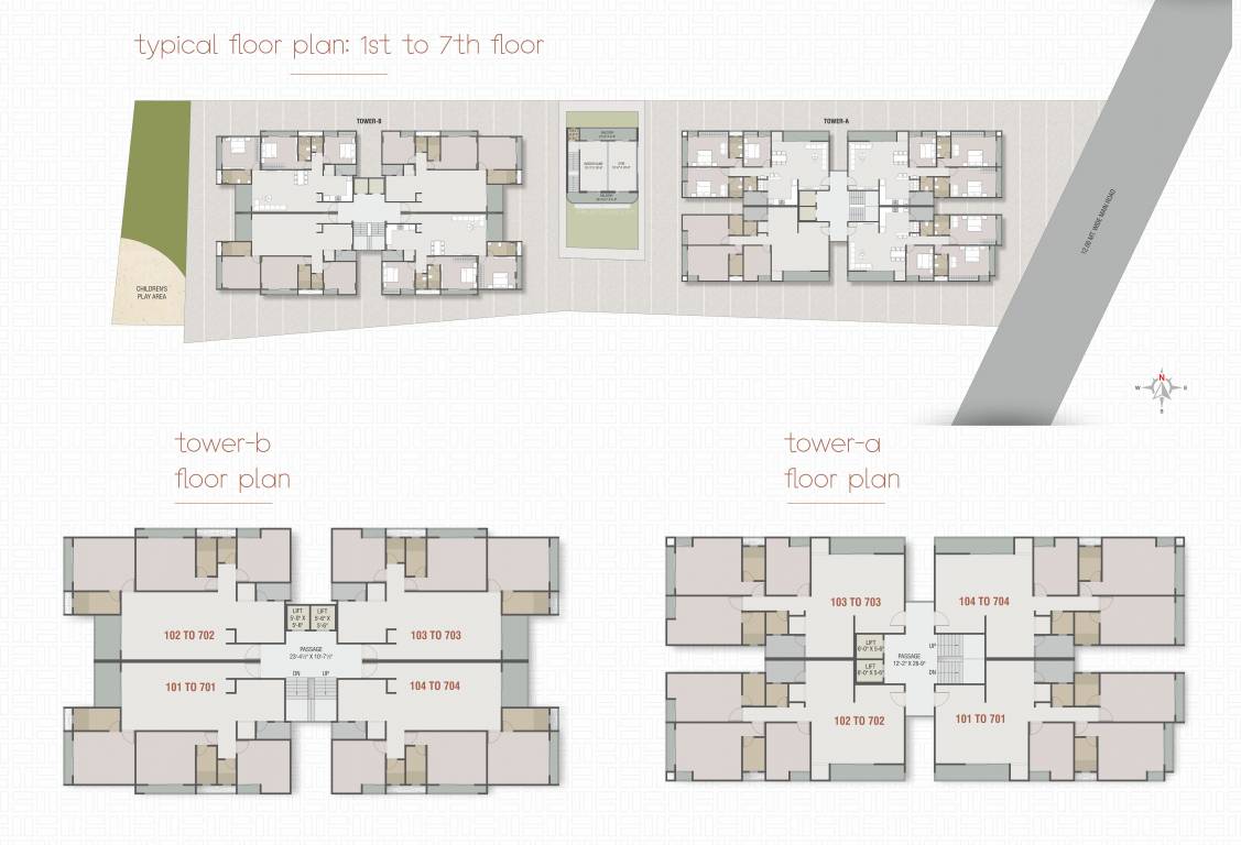 heights Block A +B Typical Cluster Plan