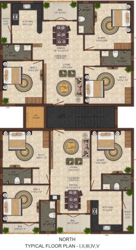  blooming-dale Blooming Dale Cluster Plan from 1st to 5th Floor