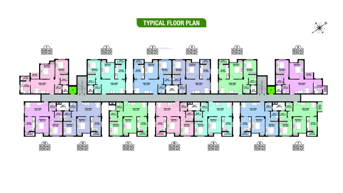  four greens ii Four Greens II Cluster Plan from 1st to 5th Floor