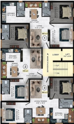  zara Zara Cluster Plan from 1st to 5th Floor