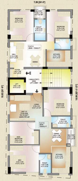  ametrine Minnath Ametrine Cluster Plan from 1st to 5th Floor