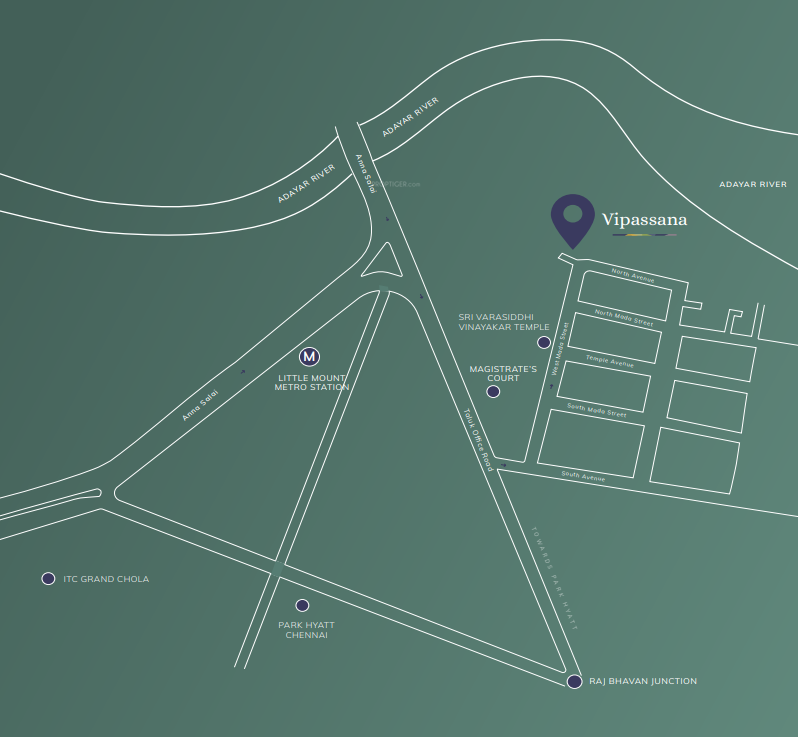  vipassana Location Plan