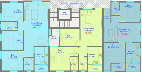  raass-vihar Raass Vihar Cluster Plan For Typical Floor Plan