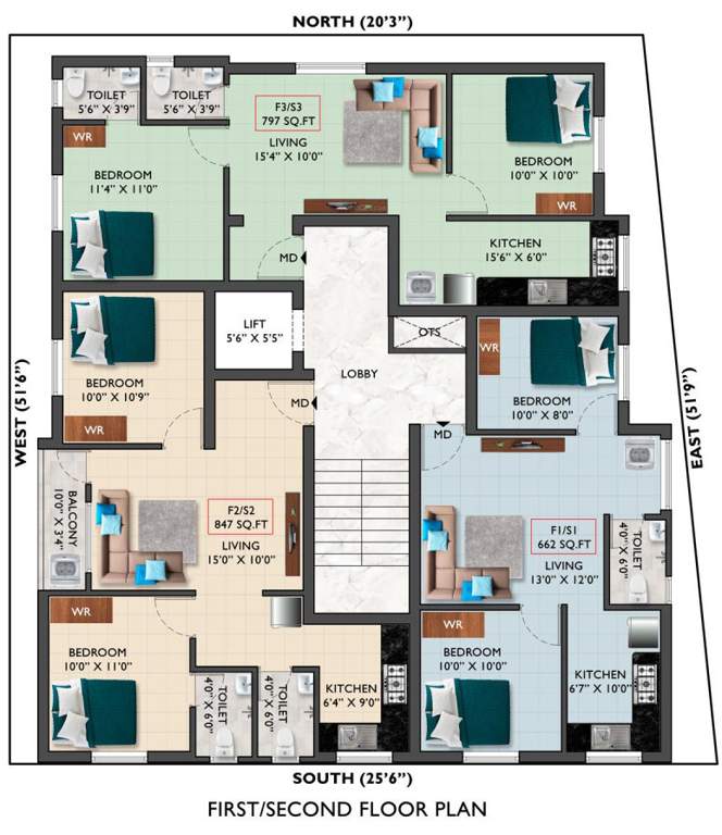  ideal homes phase 1 Ideal Homes Phase 1 Cluster Plan from 1st to 2nd Floor