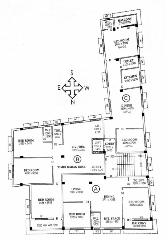  sreeniketan Sreeniketan Cluster Plan for 1st Floor