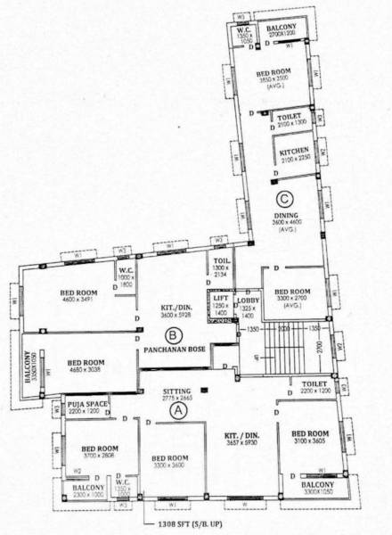  sreeniketan Sreeniketan Cluster Plan for 2nd Floor