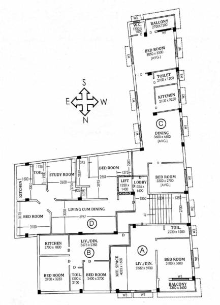  sreeniketan Sreeniketan Cluster Plan for 3rd Floor
