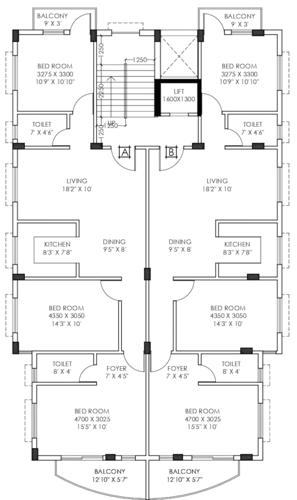  lotus-co-operative-housing-society-limited Lotus Co Operative Housing Society Limited Cluster Plan For Typical Floor Plan