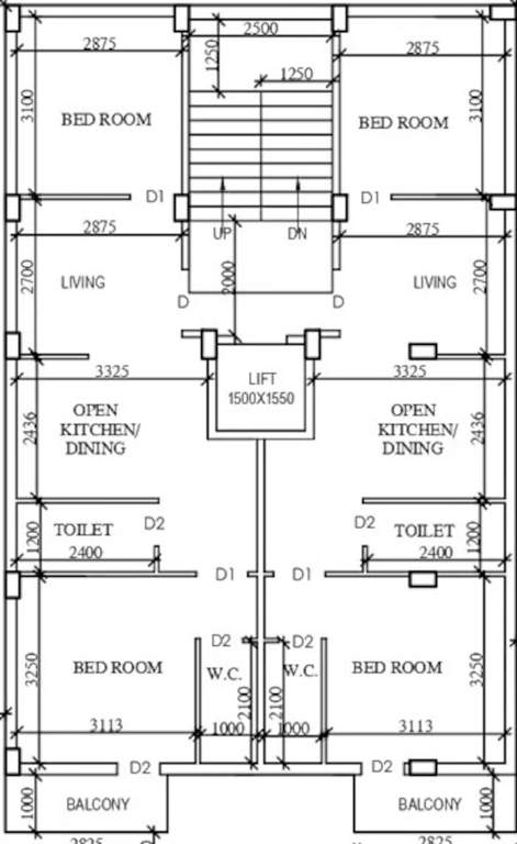  silver dream Silver Dream Cluster Plan For Typical Floor