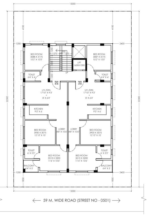  arkapriya samabay abasan samity limited Arkapriya Samabay Abasan Samity Limited Cluster Plan from 1st to 4th Floor
