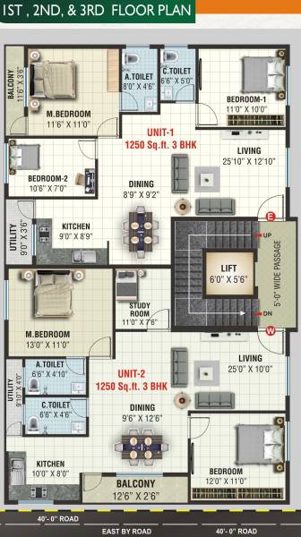  forest-view-apartment Forest View Apartment Cluster Plan From 1st To 3rd Floor