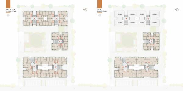  grace Block A To E Cluster Plan for 3rd To 14th Floor