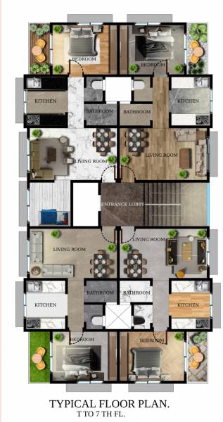  ample-park Ample Park Cluster Plan from 1st to 7th Floor