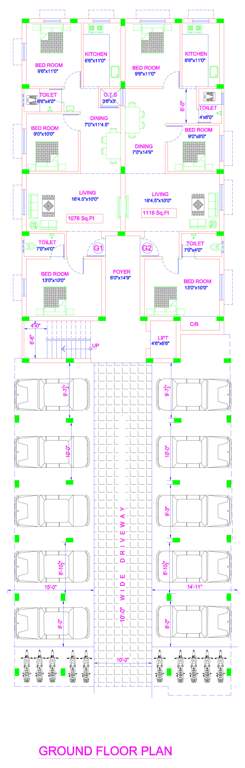  vishnu mithun homes Mithun Homes Cluster Plan for ground Floor