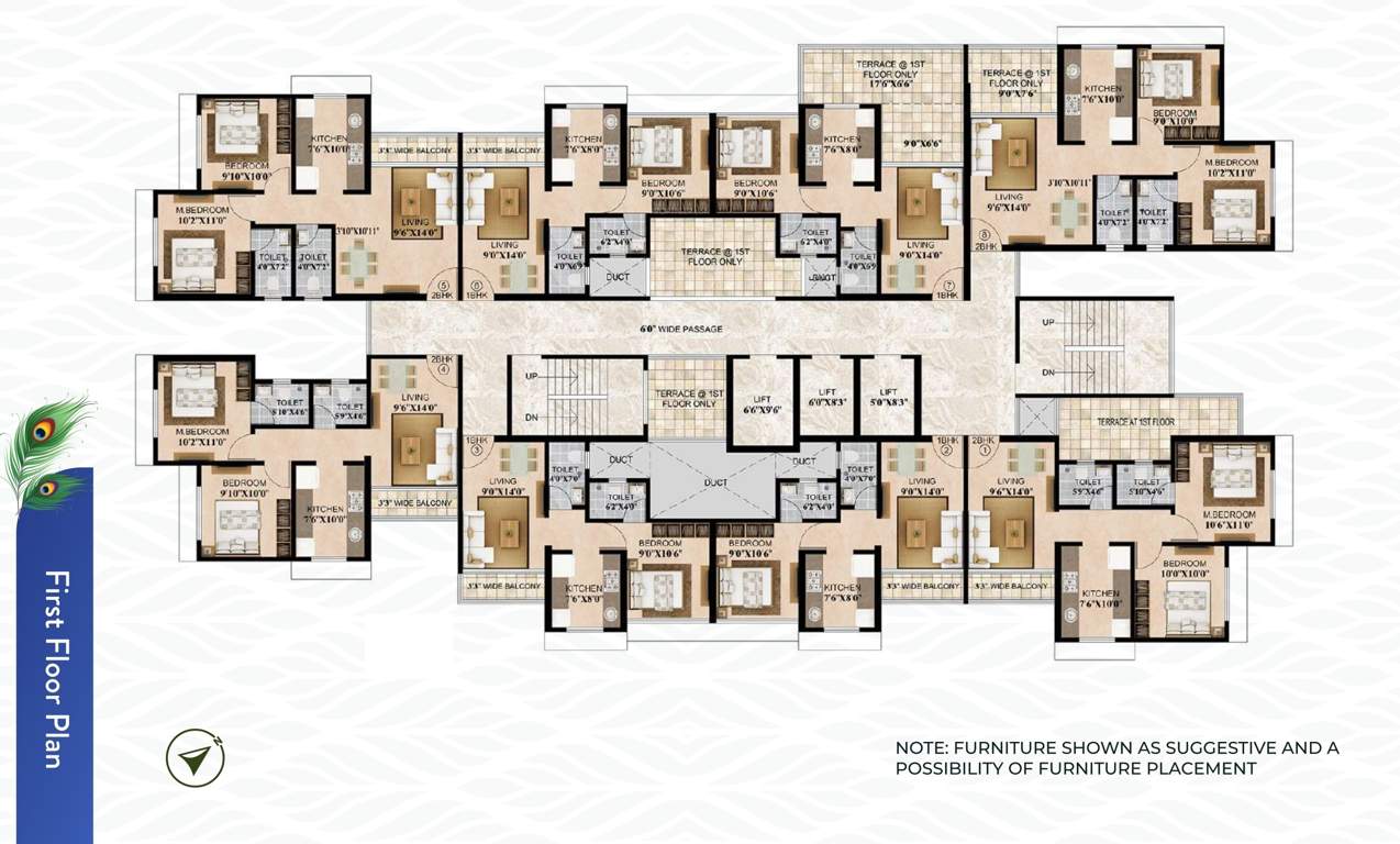 balaji kanha Balaji Kanha Cluster Plan for 1st Floor