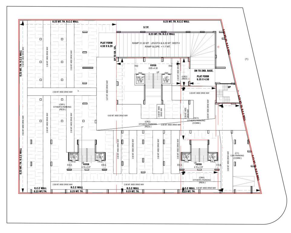  amaryllis Block A, B & C Cluster Plan For 1st Basement 