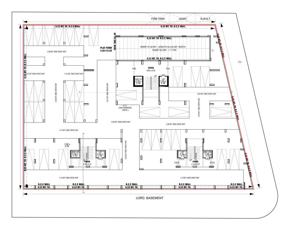  amaryllis Block A, B & C Cluster Plan For 3rd Basement 