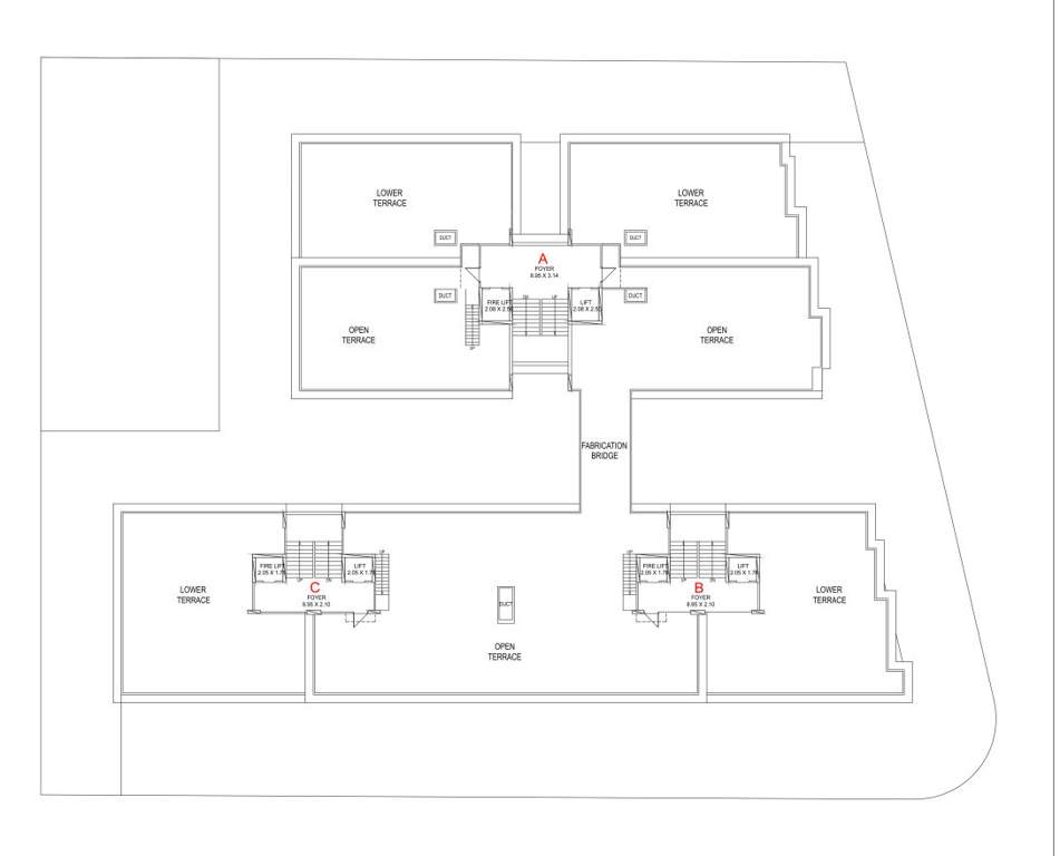  amaryllis Block A, B & C Cluster Plan For Terrace Floor