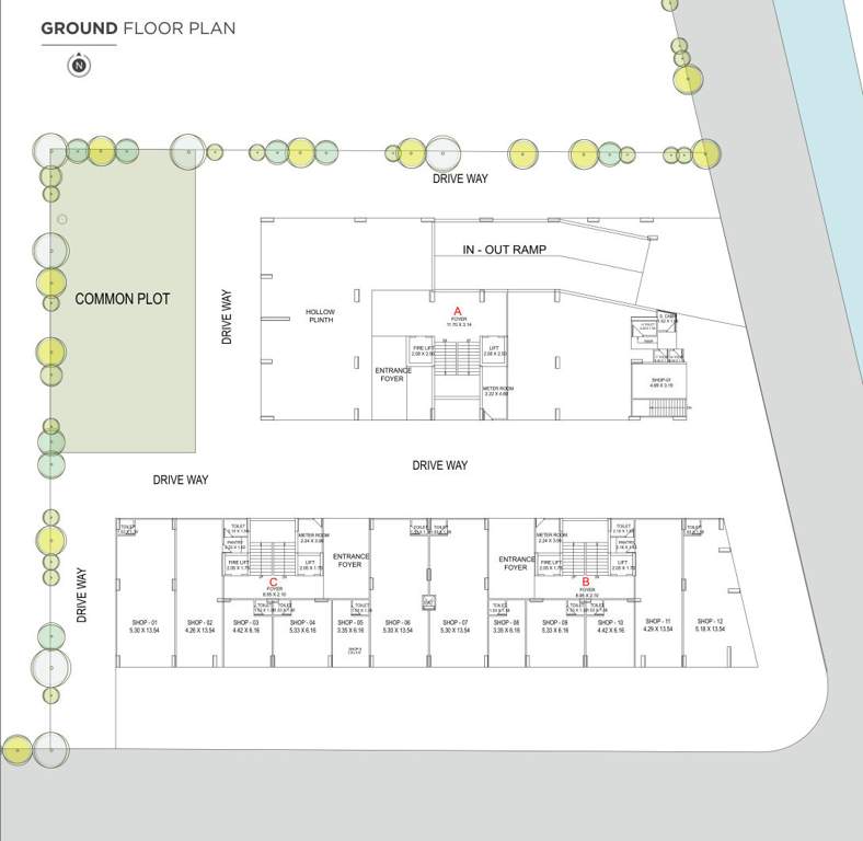  amaryllis Block A, B & C Cluster Plan Ground Floor