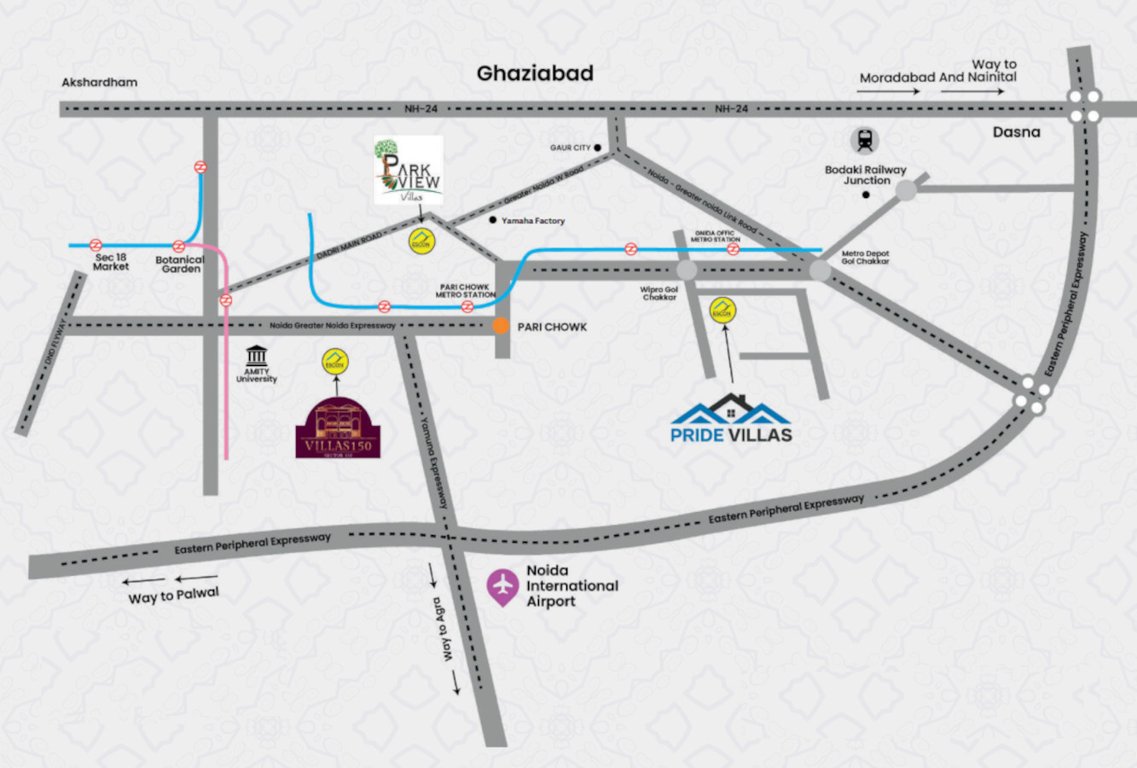 pride villa Location Plan