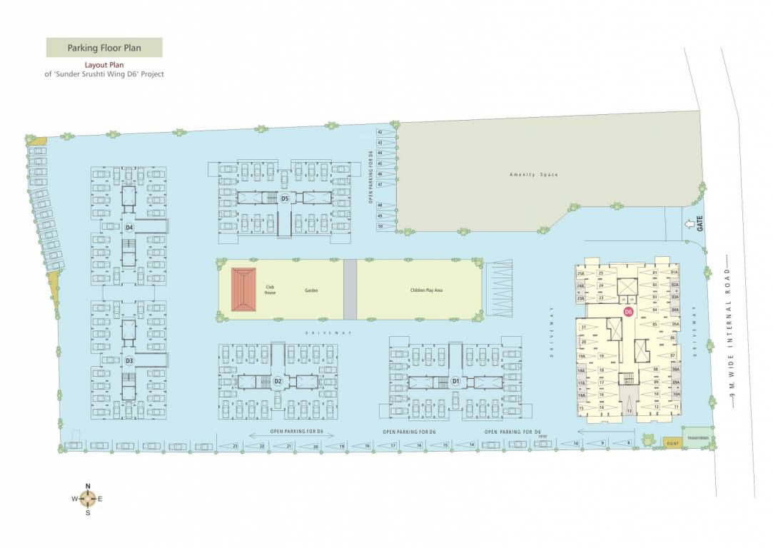  sunder srushti wing d6 Layout Plan