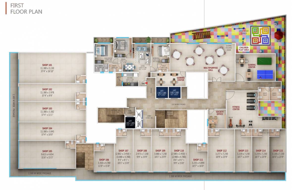  the palm The Palm Cluster Plan for 1st Floor