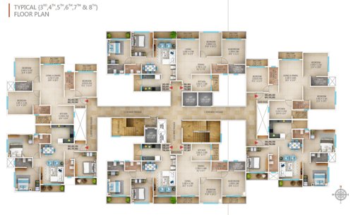  the-palm The Palm Cluster Plan from 3rd to 8th Floor