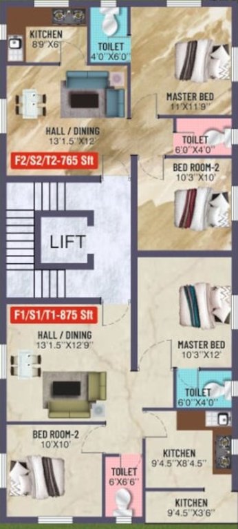  uresta Uresta Cluster Plan From 1st To 3rd Floor Typical Floor Plan